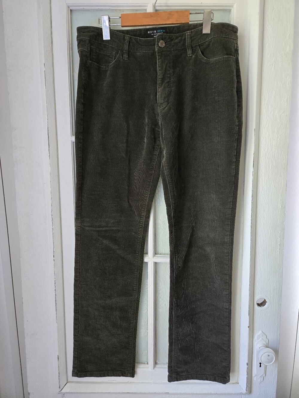 Parasuco 2016 Denim Olive Green Corduroy Pants Size 12